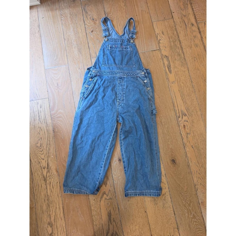 VTG Y2K Gap Denim Overalls Women's S Capri Baggy Carpenter Country Grunge